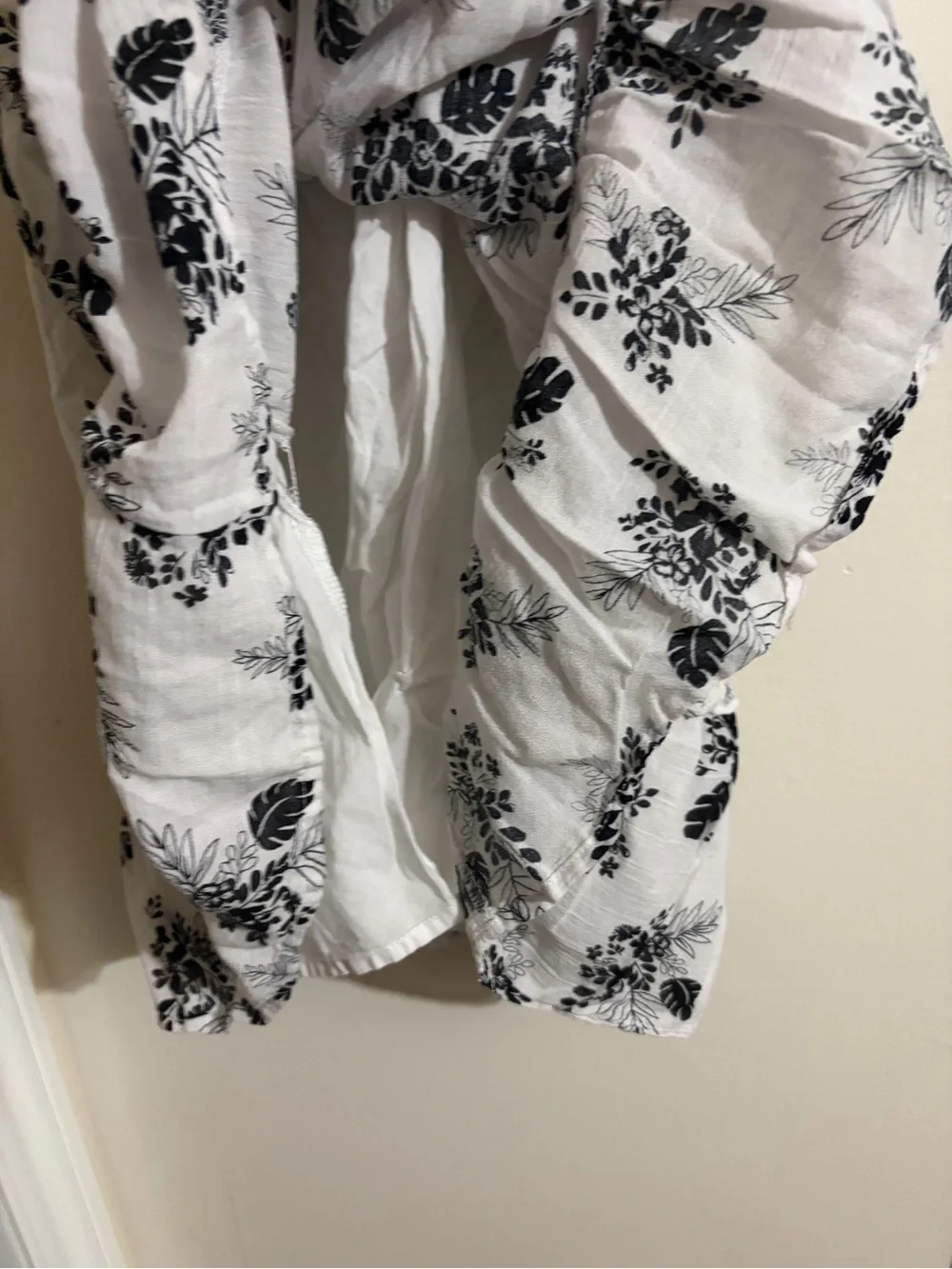 Janie and Jack White Dress with Black Floral Print
